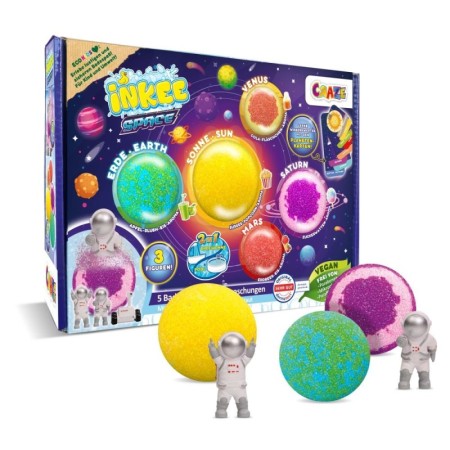 Set 5 bile de baie Inkee Sistemul Solar si 3 surprize